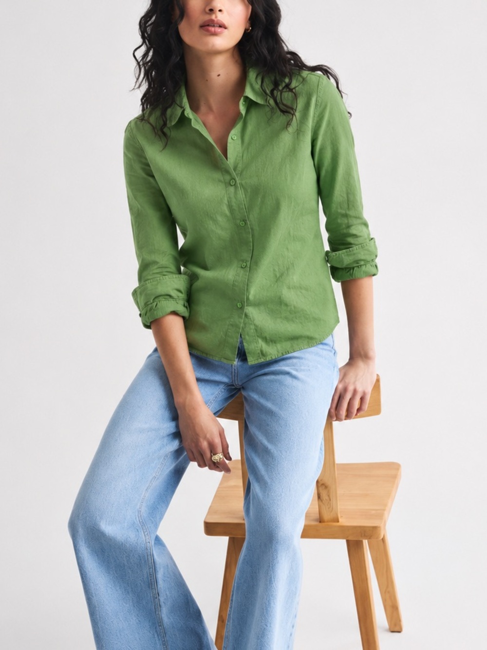 Abercrombie & Fitch Green Button Up Shirt